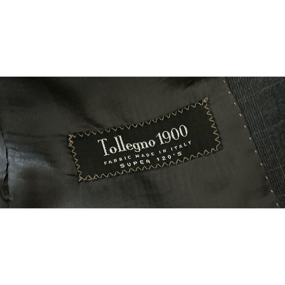 Pronto Uomo Suit Supper 1200 Wool Charcoal Gray Two-Button Suit Jacket & Pants S - Picture 13 of 16